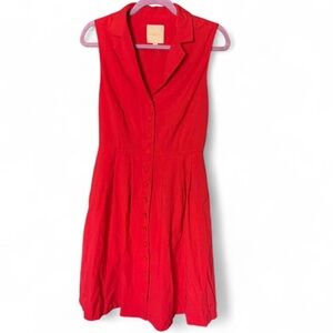 Modcloth Vibrant Red Swing Dress
